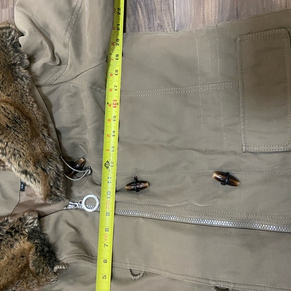 Women's Tan Fur-Trimmed Puffer Coat - Picture 6 of 6